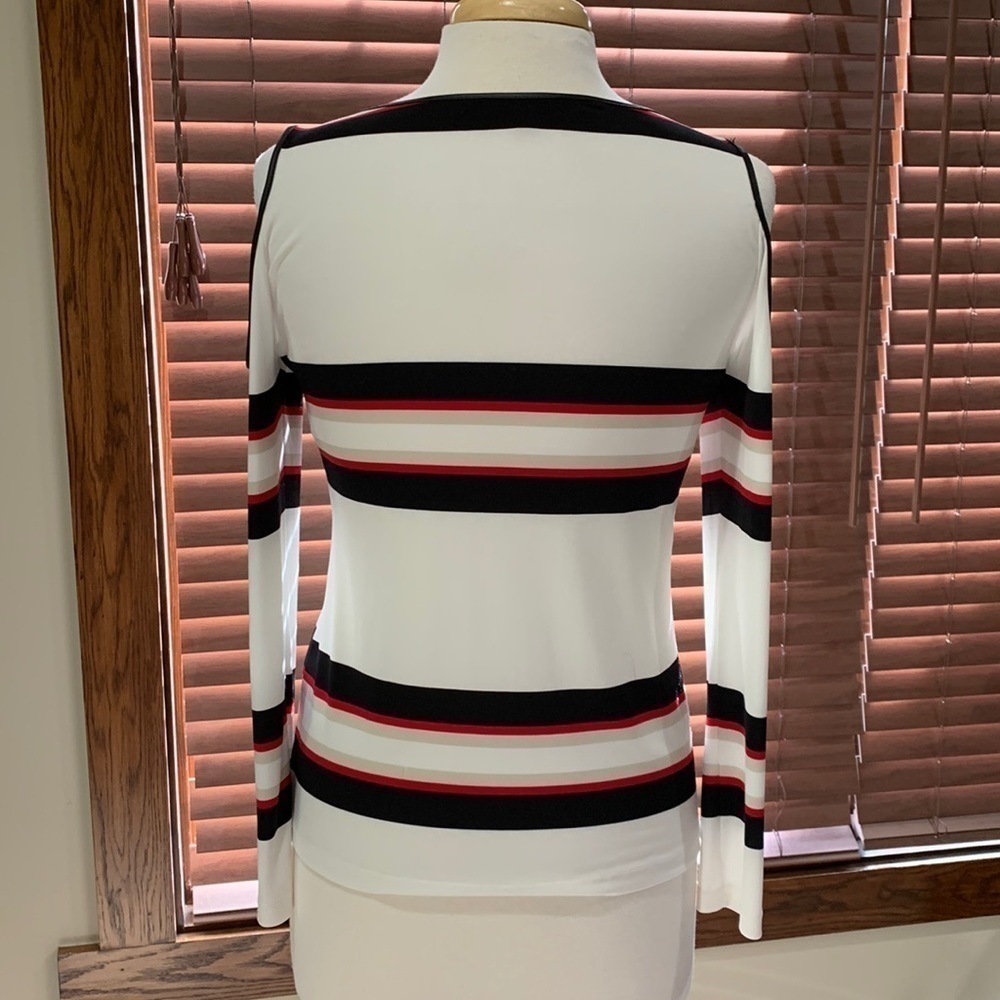 Calvin Klein cold shoulder striped top, Small - Picture 2 of 4